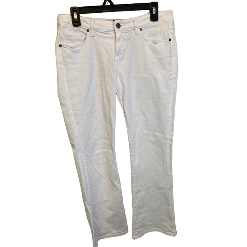 Paige Womens Size 29 (32 in Waist) White 'Laurel Canyon' Low Rise Bootcut Jeans